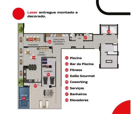 Apartamento à venda com 2 quartos, 58m² - Foto 7