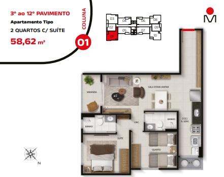 Apartamento à venda com 2 quartos, 58m² - Foto 18